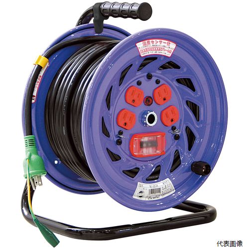 日動工業 NF-EK34 NICHIDO 電工ドラム 過負荷漏電保護兼用ブレーカ付 30m