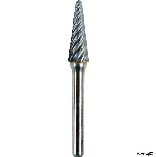 ニューレジストン TCBSTL4600-1 NRS 超硬バー テーパーd-steelカット 刃径10×刃長27×軸径6×軸長48 ロー付