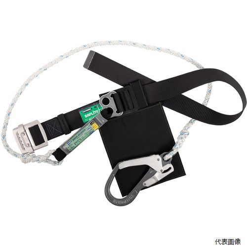 藤井電工 TB-SAF-593C-BLK-M-BP TSUYORON 胴ベルト型墜落制止用器具(ロープタイプ) セフライト(八つ打ちロープ) 黒 Mサイズ 幅50MM&times;長さ1200MM｜Pro-Tools　店