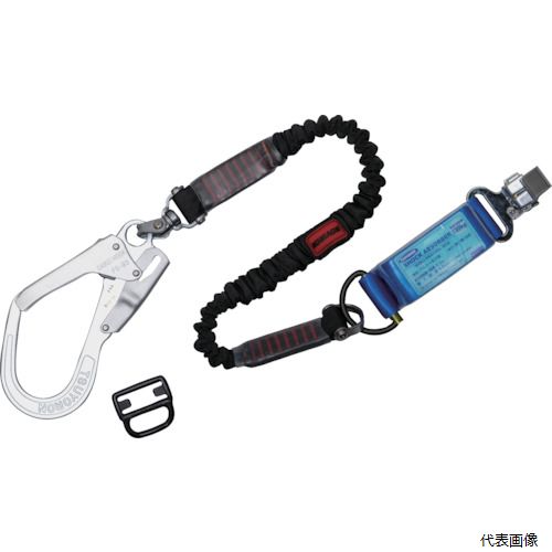 藤井電工 THL-NV93SV-33-130KG-R23-BP TSUYORON フルハーネス用ランヤード シングルランヤード 伸縮式ノビロン(BK)130KG対応型|Pro-Tools 店