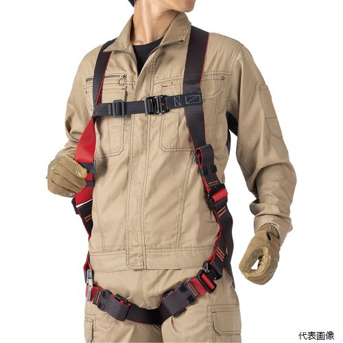 藤井電工 TH-508-OT-BKR-M-BX TSUYORON レヴォハーネス ハーネス本体のみ 黒・赤 Mサイズ|Pro-Tools 店