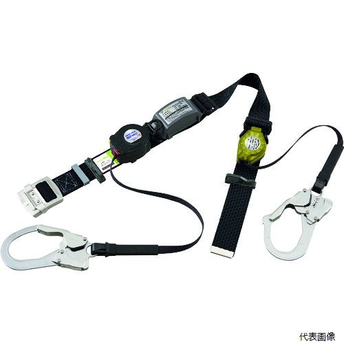 【スタンプラリー】 サンコー SLN505-RW-BL タイタン SLN505+RICORO-N補助ロープ ロック装置付巻取器式胴ベルト ブラック|Pro-Tools 店