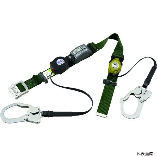【スタンプラリー】 サンコー SLN505-RW-GR タイタン SLN505＋RICORO-N補助ロープ ロック装置付巻取器式胴ベルト グリーン｜Pro-Tools　店