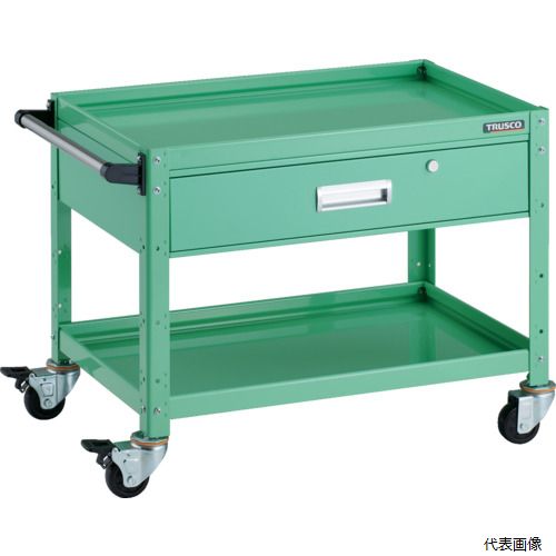 (代引き不可) トラスコ TRUSCO ツールワゴン バーディワゴン 750X500XH600 深型1段引出付 ヤンググリーン｜Pro-Tools　店