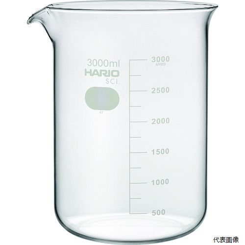 【スタンプラリー】 ハリオサイエンス B-3L-SCI HARIO ビーカー 目安目盛付 3000ml|Pro-Tools 店