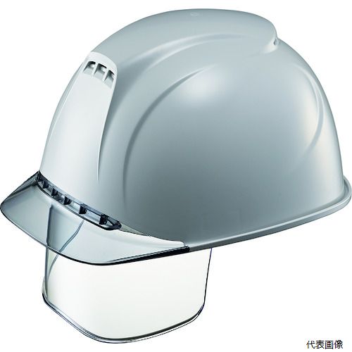 【スタンプラリー】 谷沢製作所 1830VJ-SE-V2-GR5-J タニザワ エアライト搭載ヘルメット(透明バイザータイプ・溝付・通気孔付・ワイドシールド付) ST#1830VJ-SE(EPA) 透明バイザー:グレー/帽体色:グレー