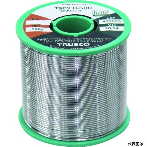 【スタンプラリー】 トラスコ TSC2.0-500 TRUSCO 鉛フリーはんだ(配管・配線用)Φ2.0-500G|Pro-Tools 店