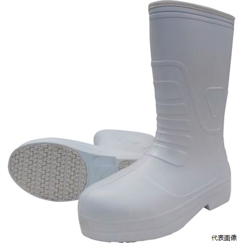 喜多 KR7030-WH-L 柔らかいEVAラバー安全長靴 KR7030 ホワイト L(25.5～26.0)