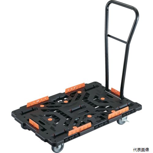 (代引き不可) トラスコ 4550414024681 TRUSCO 連結式樹脂製平台車 ビートル 900X600 自在5輪 内2輪ストッパー付 脱着式ハンドル付 コボレ止めセット付｜Pro-Tools　店 13,707円