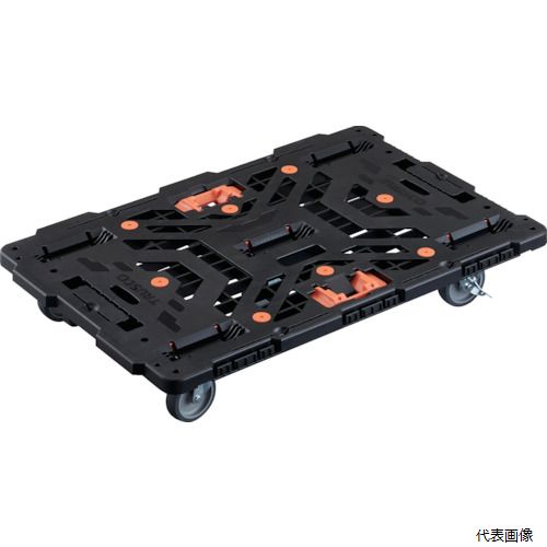 (代引き不可) トラスコ 4550414024544 TRUSCO 連結式樹脂製平台車 ビートル 900X600 自在5輪 内2輪ストッパー付 とめたろう付
