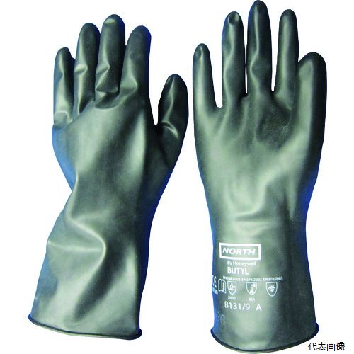クレトイシ B-131-9 KGW 耐薬品性ブチル手袋 L