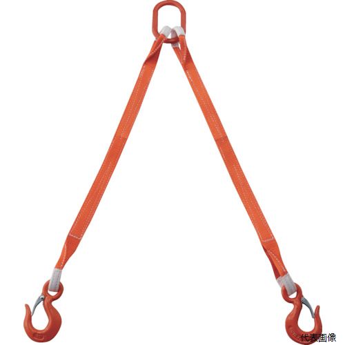 トラスコ G35-2P10 TRUSCO 2本吊ベルトスリングセット 35mm幅X1m 吊り角度60°時荷重1.72t(最大使用荷重2t)