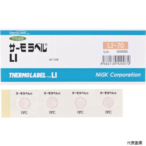 日油技研工業 LI-60 日油技研 サーモラベル1点表示屋外対応型 不可逆性 60度
