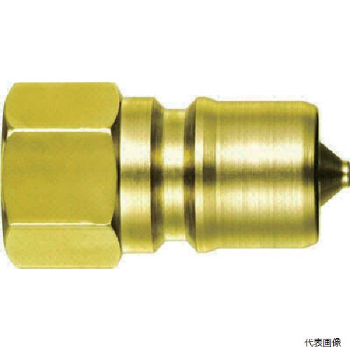 日東工器 8P-A BRASS NBR 日東 SPカプラ タイプAプラグ 真ちゅう製 ニトリルゴムNBR(SG) 相手側取付サイズR1(07892)