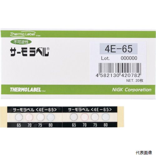 日油技研工業 4E-70 日油技研 サーモラベル4点表示屋外対応型 不可逆性 70度