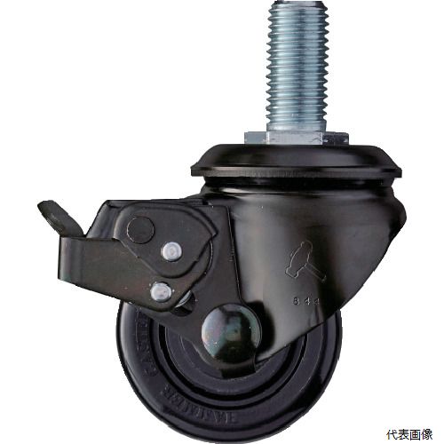 ハンマーキャスター 545HA-NRB65 ハンマー 低床重荷重用旋回式ナイロン車輪(ボールベアリング)65mm SP付 本体：黒色