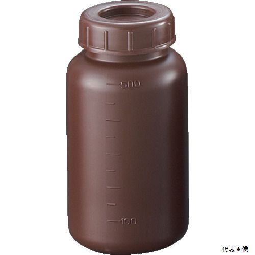 サンプラテック 02912C サンプラ PE広口遮光瓶 500ml (100個入)