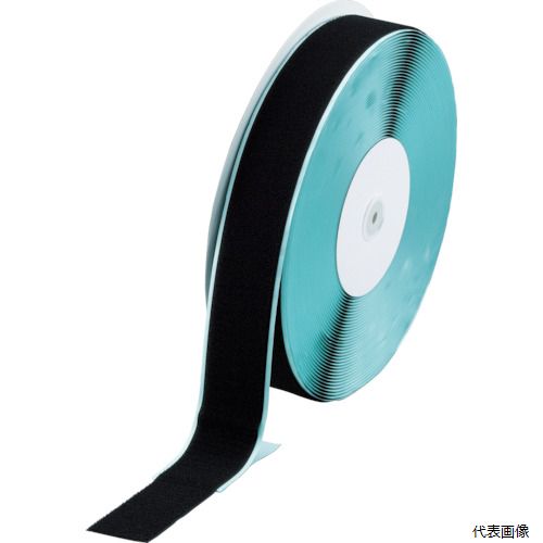 トラスコ TMBN-5025-BK TRUSCO マジックテープ[[R下]] 糊付B側 幅50mmX長さ25m 黒
