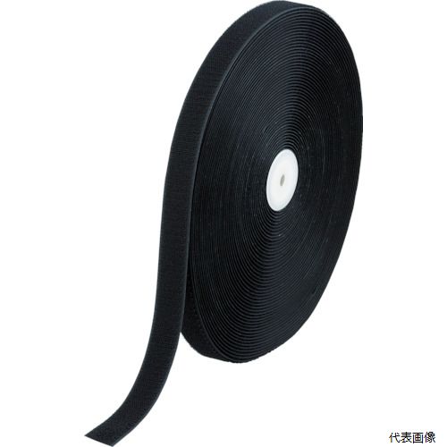 トラスコ TMBH-2525-BK TRUSCO マジック結束テープ 縫製用B側 25mmX25m 黒