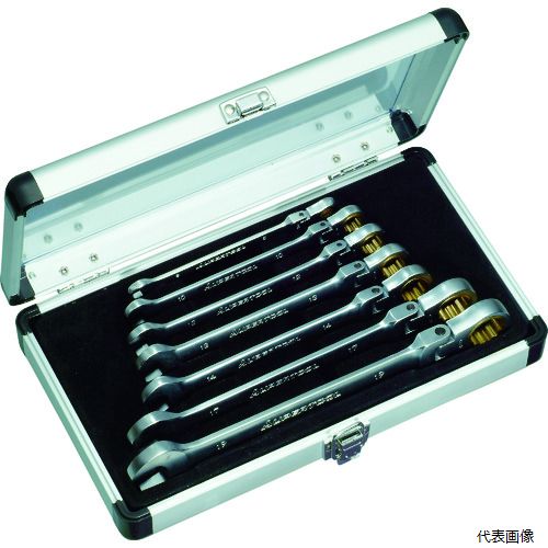 スーパーツール GRW700F スーパー ギアレンチ7本組セット フレックスタイプ セット内容：8、10、12、13、14、17、19