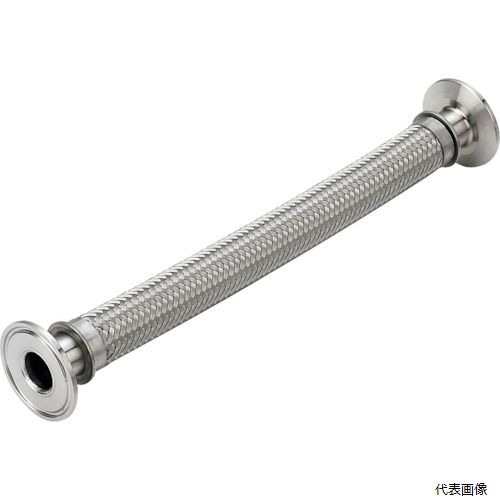 南国フレキ工業 NK-1800SNT/SUS304-1.0S-1000L NFK サニタリーフランジ(フェルール)式フレキシブルホース SNTタイプ ALLSUS304 1.0S×1000L