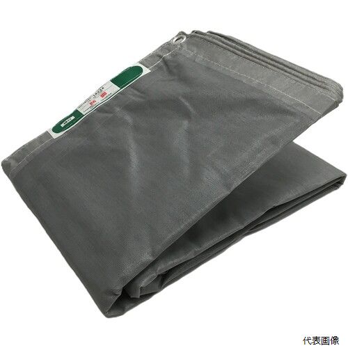 【スタンプラリー】 ユタカメイク B-424 防炎メッシュシートコンパクト3.6m&times;5.4mグレー｜Pro-Tools　店