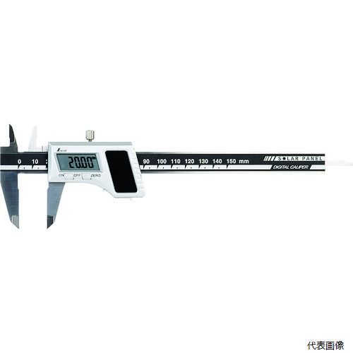シンワ測定 19983 シンワ デジタルノギス 150mm ソーラーパネル付