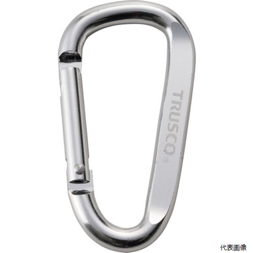 トラスコ 4550414345281 TRUSCO まとめ買い カラビナ 線径6mmX60mm D型 シルバー100個|Pro-Tools 店