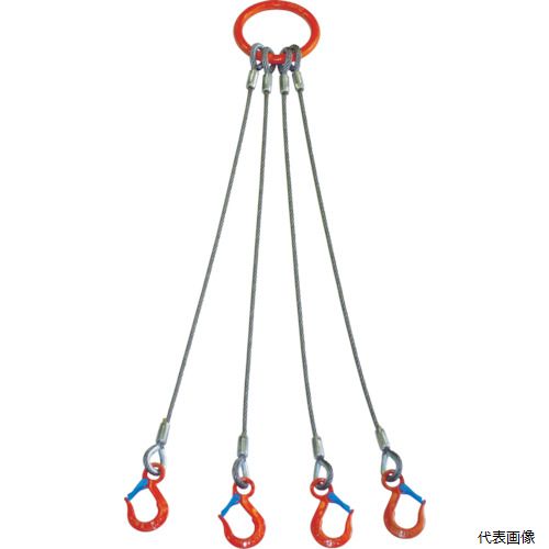 大洋製器工業 4WRS 1.6TX1 TAIYO 4本吊 ワイヤスリング 1.6t用×1m(1011698)