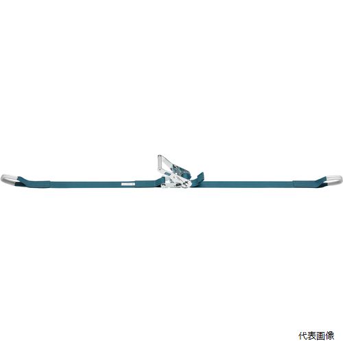 キトー BLR030ET010ET070 KITO ベルトラッシング ラチェットバックル式 50mm幅 破断荷重30kN 最大使用力7.5kN 両端シボリ縫製タイプ 巻取側7m