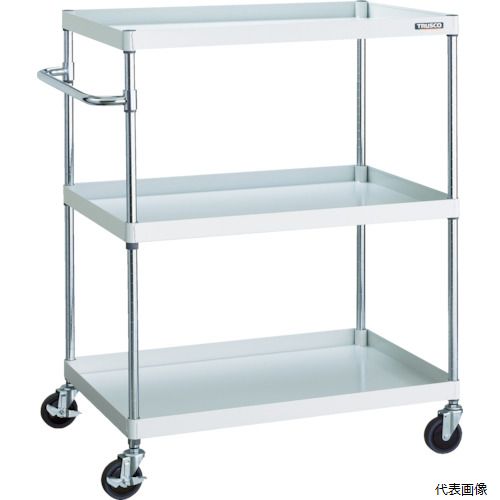 (代引き不可) トラスコ TRUSCO ツールワゴン フェニックスワゴン 省音 900X600XH1200 3段 ホワイト