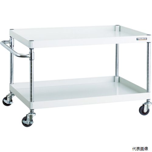 (代引き不可) トラスコ TRUSCO ツールワゴン フェニックスワゴン 省音 900X600XH600 2段 ホワイト