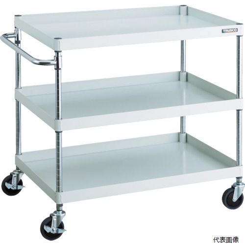 (代引き不可) トラスコ TRUSCO ツールワゴン フェニックスワゴン 省音 900X600XH880 3段 ホワイト
