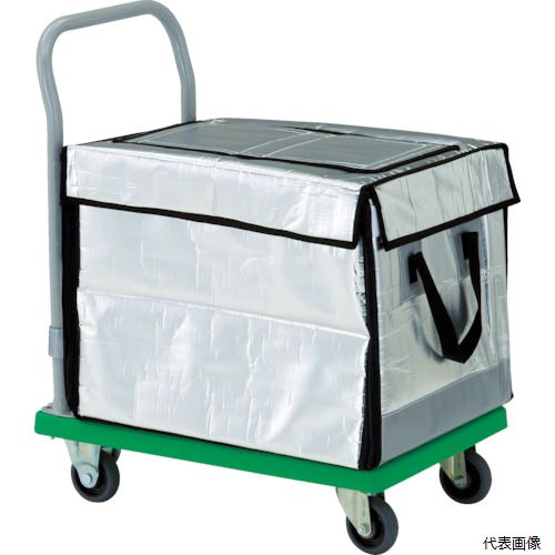 (代引き不可) トラスコ 4989999529197 TRUSCO 樹脂台車 グランカート 保冷ハンドトラックボックス付 718X468