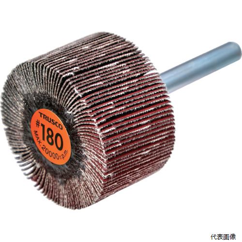 トラスコ TCF4025-CE-180 TRUSCO セラミックフラップホイール 軸径6mm #180 外径40×幅25×軸長40 (5個入)