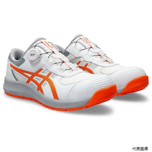 【スタンプラリー】 アシックス 1273A092.100-26.0 ASICS ウィンジョブ CP219 BOA ホワイト／ショッキングオレンジ 26.0cm