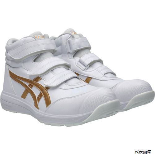 【スタンプラリー】 アシックス 1273A111.100-26.0 ASICS ウィンジョブ CP312 ホワイト×ピュアゴールド 26.0cm