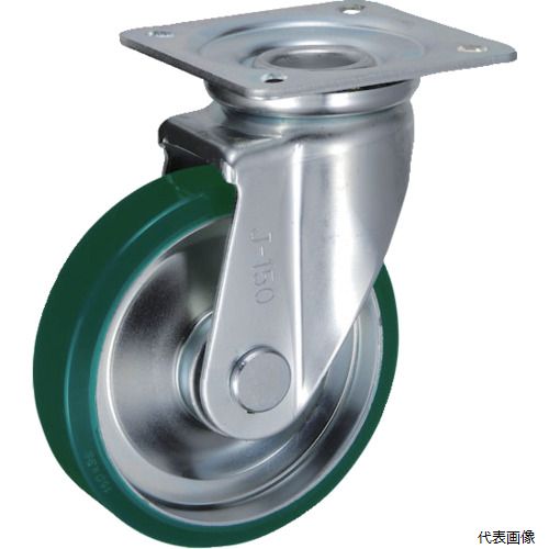 岐阜産研工業 SUIJ-150 UKAI 中荷重用キャスター 旋回(自在)金具 Jタイプ ウレタンゴム 車輪径150mm