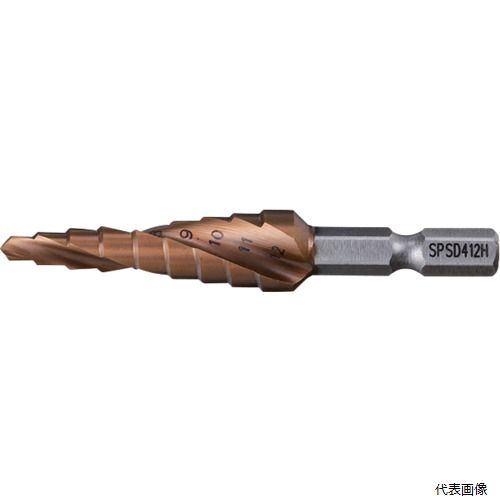 ロブテックス SPSD412H エビ スパイラルステージドリル(六角軸) ALCRNコーティング