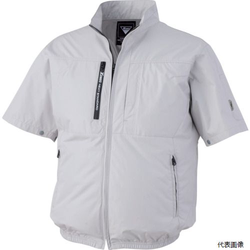 【スタンプラリー】 ジーベック XE98034-22-M XEBEC 空調服半袖ブルゾンXE98034-22-M シルバーグレー