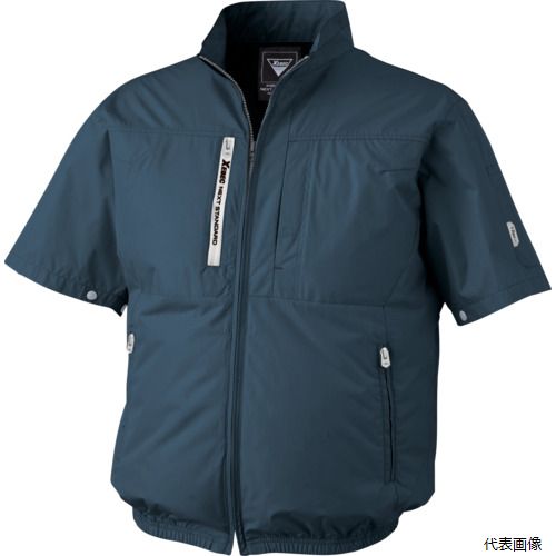 【スタンプラリー】 ジーベック XE98034-19-L XEBEC 空調服半袖ブルゾンXE98034-19-L ディープネイビー
