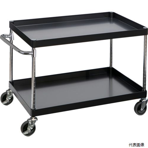 トラスコ PEW-692-BK TRUSCO ツールワゴン フェニックスワゴン 省音 900X600XH600 2段 ブラック
