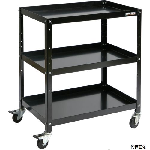 【スタンプラリー】 トラスコ RBW-873 BK TRUSCO ツールワゴン ラビットワゴン 700×450 ゴム車輪 ブラック|Pro-Tools 店