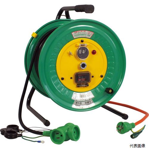 日動工業 RBW-EK30S NICHIDO 電工ドラム 屋外型 びっくリール 過負荷漏電保護連用ブレーカ付 30m 34,369円