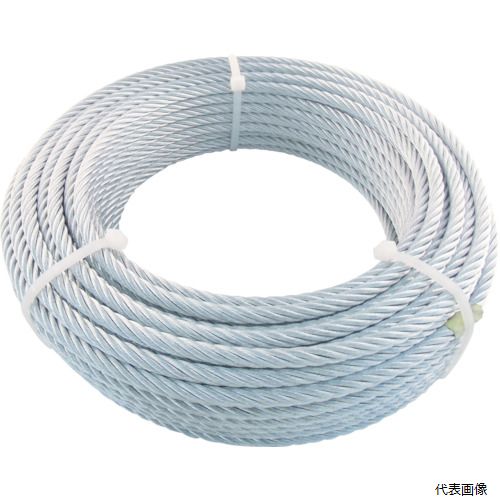 トラスコ JWM-9S30 TRUSCO JIS規格品メッキ付ワイヤロープ (6X24)Φ9mmX30m