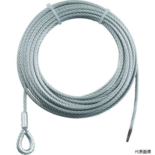 トラスコ SUSWWS5-30 TRUSCO 手動ウインチ用SUSワイヤーΦ5×30M用(シンブル入りロック)