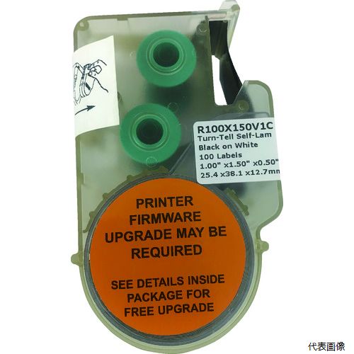 パンドウ R100X150V1C PANDUIT 熱転写ハンディプリンタ用回転ラベル 白 印字部25.4mmｘ12.8mm ラベル数100枚 R100X150V1C