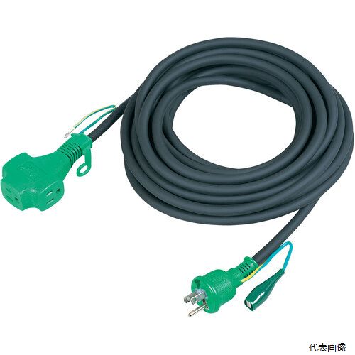 日動工業 PPT-10E NICHIDO トリプルポッキン延長コード アース付 10m 黒 黒