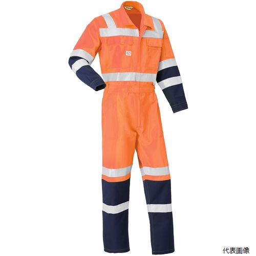 山田辰 7620-003-LL AUTO-BI 通年モデル 反射型つなぎ服7620-003オレンジ-LL｜Pro-Tools　店