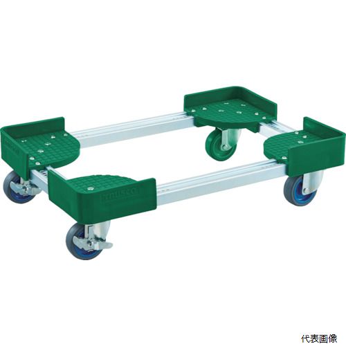 (代引き不可) トラスコ 4989999562064 TRUSCO 伸縮式コンテナ台車 内寸300-400X300-400 AC ストッパー付
